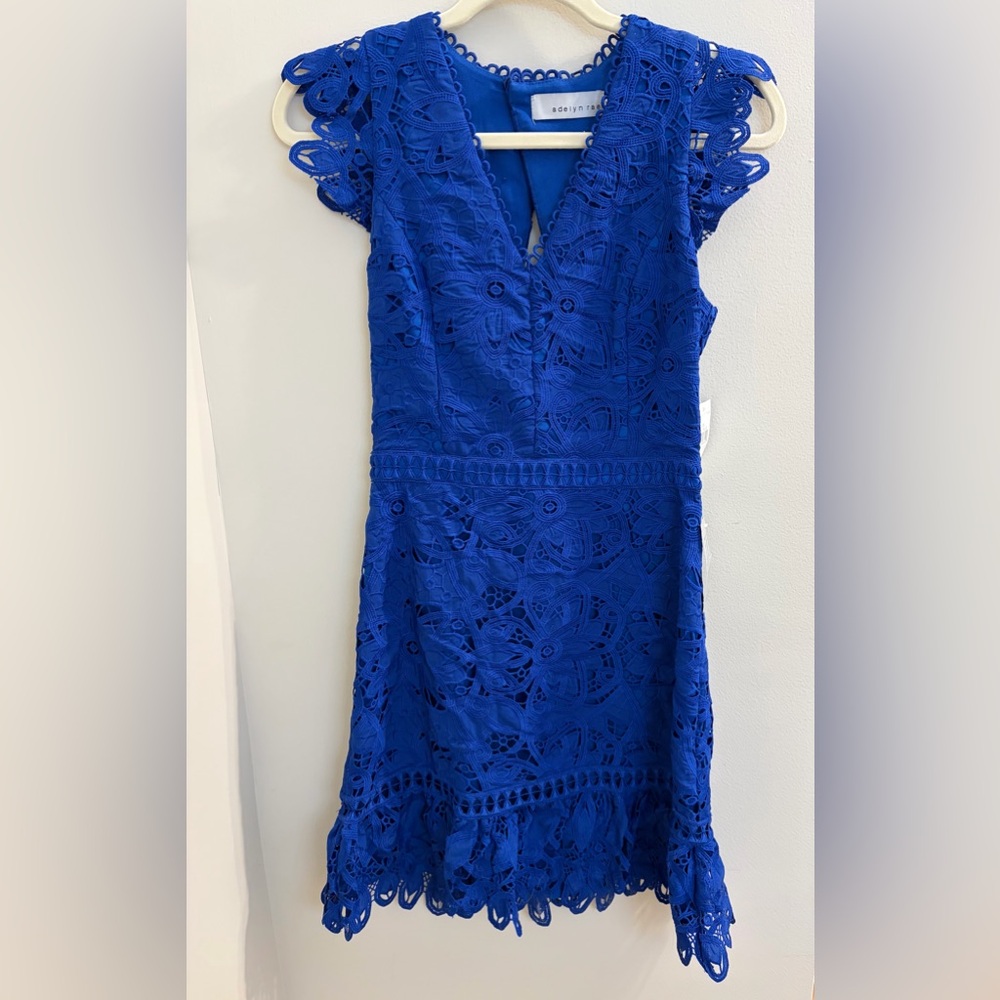 NWT Adelyn Rae Giselda Lace Cobalt Blue Dress